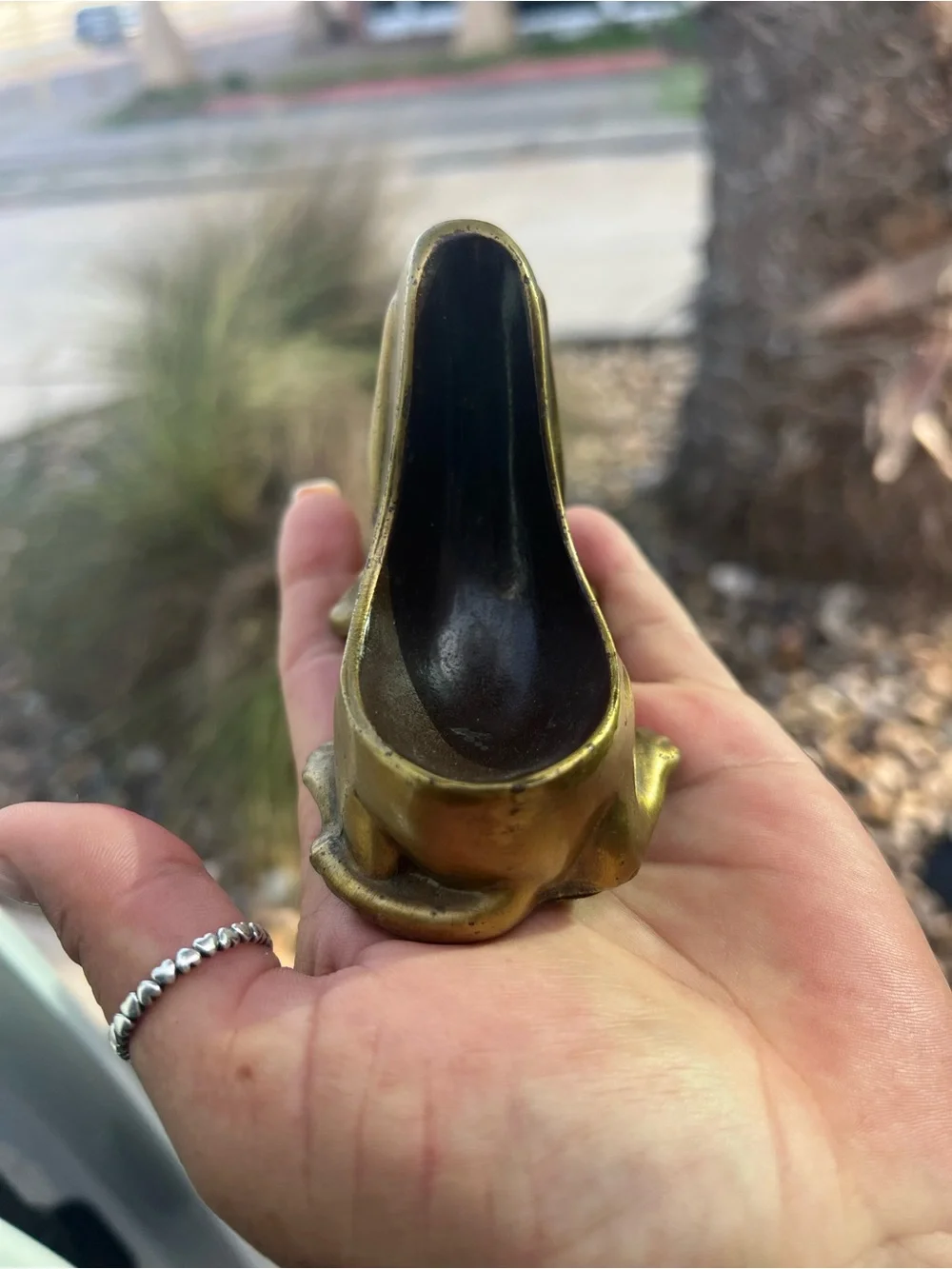 Vintage brass basset